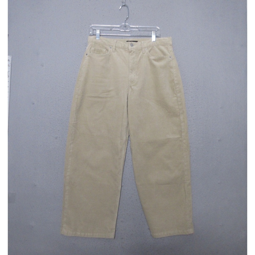 Banana Republic Pants Women 30 Tan Ultra High Rise Wide Leg Crop Corduroy Preppy